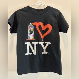 Kids Black NY Graphic T-Shirt